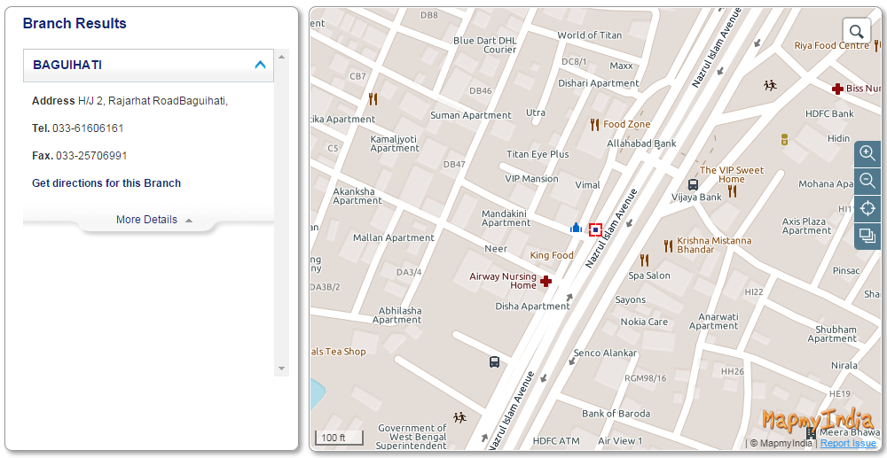 Location Map of Baguihati Branch