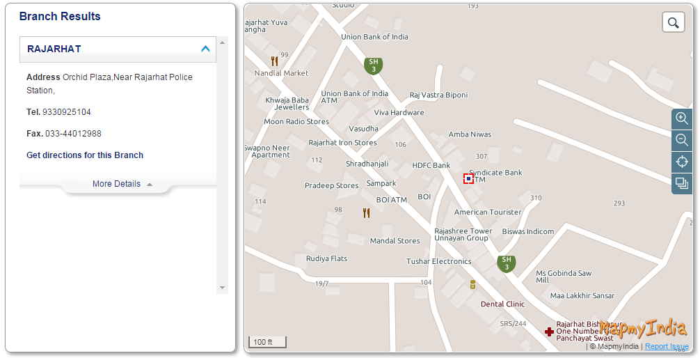 Location Map of Rajarhat Branch